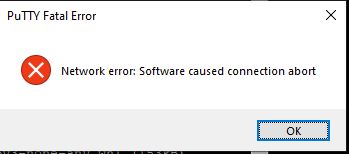 Putty Fatal Error